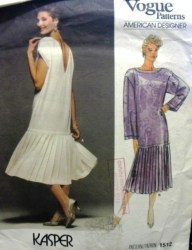 1512 VOGUE KASPER LONG LO PLEAT STRT CAP-LS DRESS PATTERN 8